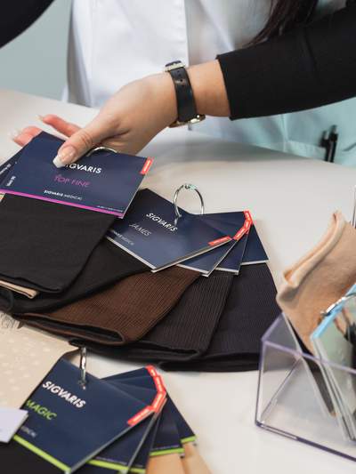 Measuring compression stockings